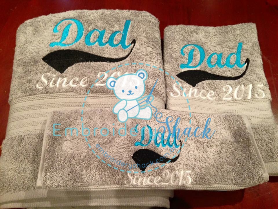 Number One Dad Plush Hand Towel / Hand Towels for Dad / Cute 